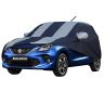 Allextreme BN7005 Car Body Cover Compatible with Maruti Suzuki Baleno Custom Fit Dustproof UV Heat Resistant Indoor Outdoor Body Protection (Blue-Silver with Mirror)
