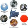 AllExtreme P7001 Bike Body Cover Compatible with Bajaj Pulsar Rain Dust Water Resistant for Indoor Outdoor Protection (Blue)