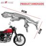 AllExtreme EXJMEC1 Universal Motorcycle Styling Jagaur Model Silver Plated Metal Mudguard Front Hood Bonnet Emblem for Bikes and Cars