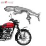 AllExtreme EXJMEC1 Universal Motorcycle Styling Jagaur Model Silver Plated Metal Mudguard Front Hood Bonnet Emblem for Bikes and Cars