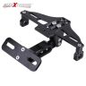 AllExtreme EXNPBL9 Universal Adjustable Motorcycle Number License Plate Aluminum Alloy Holder Mount Bracket for All Bikes (Black)