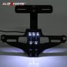 AllExtreme EXNPBL9 Universal Adjustable Motorcycle Number License Plate Aluminum Alloy Holder Mount Bracket for All Bikes (Black)