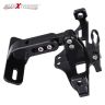 AllExtreme EXNPBL9 Universal Adjustable Motorcycle Number License Plate Aluminum Alloy Holder Mount Bracket for All Bikes (Black)