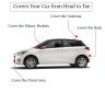 Allextreme I7005 Car Body Cover Compatible with Hyundai Elite i20 Custom Fit Dustproof UV Heat Resistant Indoor Outdoor Body Protection (Blue-Silver with Mirror)