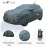 Allextreme BN7004 Car Body Cover Compatible with Maruti Suzuki Baleno Custom Fit Dustproof UV Heat Resistant Indoor Outdoor Body Protection (Grey with Mirror)