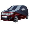 Allextreme W7005 Car Body Cover Compatible with Maruti Suzuki Wagon R Custom Fit Dustproof UV Heat Resistant Indoor Outdoor Body Protection (Blue-Silver with Mirror)