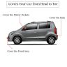 Allextreme W7005 Car Body Cover Compatible with Maruti Suzuki Wagon R Custom Fit Dustproof UV Heat Resistant Indoor Outdoor Body Protection (Blue-Silver with Mirror)