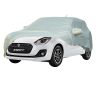 Allextreme SF7003 Car Body Cover Compatible with Maruti Suzuki Swift Custom Fit Dustproof UV Heat Resistant Indoor Outdoor Body Protection (Silver with Mirror)