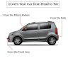 Allextreme W7007 100% Tested Waterproof Car Body Cover Compatible with Maruti Suzuki Wagon R Custom Fit Dustproof UV Heat Resistant Indoor Outdoor Body Protection (Reflective Silver with Mirror)