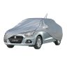 Allextreme D7007 100% Tested Waterproof Car Body Cover Compatible with Maruti Suzuki Dzire Custom Fit Dustproof UV Heat Resistant Indoor Outdoor Body Protection (Reflective Silver with Mirror)