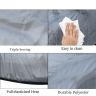 Allextreme BZ7002 Car Body Cover Compatible with Maruti Suzuki Brezza Custom Fit Dustproof UV Heat Resistant Indoor Outdoor Body Protection (Silver Without Mirror)