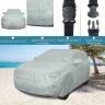 Allextreme TC7003 Car Body Cover Compatible with Toyota Innova Crysta Custom Fit Dustproof UV Heat Resistant Indoor Outdoor Body Protection (Silver with Mirror)