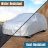Allextreme TC7007 100% Tested Waterproof Car Body Cover Compatible with Toyota Innova Crysta Custom Fit Dustproof UV Heat Resistant Indoor Outdoor Body Protection (Reflective Silver with Mirror)