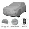Allextreme TC7002 Car Body Cover Compatible with Toyota Innova Crysta Custom Fit Dustproof UV Heat Resistant Indoor Outdoor Body Protection (Silver Without Mirror)