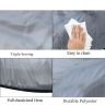 Allextreme TC7004 Car Body Cover Compatible with Toyota Innova Crysta Custom Fit Dustproof UV Heat Resistant Indoor Outdoor Body Protection (Grey with Mirror)