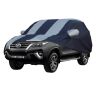 Allextreme F7005 Car Body Cover Compatible with Toyota Fortuner Custom Fit Dustproof UV Heat Resistant Indoor Outdoor Body Protection (Blue-Silver with Mirror)