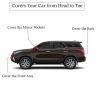 Allextreme F7005 Car Body Cover Compatible with Toyota Fortuner Custom Fit Dustproof UV Heat Resistant Indoor Outdoor Body Protection (Blue-Silver with Mirror)