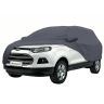 Allextreme FE7004 Car Body Cover Compatible with Ford EcoSport Custom Fit Dustproof UV Heat Resistant Indoor Outdoor Body Protection (Grey with Mirror)