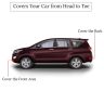 Allextreme FE7004 Car Body Cover Compatible with Ford EcoSport Custom Fit Dustproof UV Heat Resistant Indoor Outdoor Body Protection (Grey with Mirror)