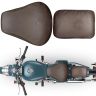Allextreme EXPSC03P PU Leather Split Motorcycle Seat Cover Anti Slip Design Super-Soft Advanced Stitching Water Resistant Compatible with Royal Enfield Classic 350 (Brown)