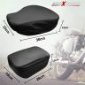 Allextreme PU Leather Seat Cover with Anti Skid Split Cushion Reinforced Stitching Dust Water Resistant for 350cc & 500cc Bullet Classic Models (Black, Model - 24)