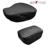 Allextreme PU Leather Seat Cover with Anti Skid Split Cushion Reinforced Stitching Dust Water Resistant for 350cc & 500cc Bullet Classic Models (Black, Model - 24)