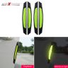 AllExtreme EXCDP1G 4 Pcs Car Reflective Door Protector Anti-Scratch Strip Warning Reflector Night Decal Sticker (Green)