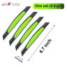AllExtreme EXCDP1G 4 Pcs Car Reflective Door Protector Anti-Scratch Strip Warning Reflector Night Decal Sticker (Green)