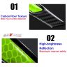 AllExtreme EXCDP1G 4 Pcs Car Reflective Door Protector Anti-Scratch Strip Warning Reflector Night Decal Sticker (Green)