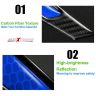 AllExtreme EXCDP1B 4 Pcs Car Reflective Door Protector Anti-Scratch Strip Warning Reflector Night Decal Sticker (Blue)