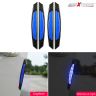 AllExtreme EXCDP1B 4 Pcs Car Reflective Door Protector Anti-Scratch Strip Warning Reflector Night Decal Sticker (Blue)