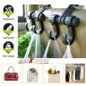AllExtreme EXCSHB2 Car Seat Back Hook Headrest Hanger Clip Holder forBag Purse Cloth & Grocery (2 Hook)