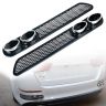 AllExtreme EX3DCR2 Car Double Cylinder Exhaust Sticker 3D Simulation Grid Tail Pipe Rear Bumper Vent Fender Styling Decal for All SUVs (2 Pcs)