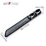 AllExtreme EX3DCR2 Car Double Cylinder Exhaust Sticker 3D Simulation Grid Tail Pipe Rear Bumper Vent Fender Styling Decal for All SUVs (2 Pcs)