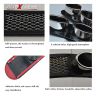 AllExtreme EX3DCR2 Car Double Cylinder Exhaust Sticker 3D Simulation Grid Tail Pipe Rear Bumper Vent Fender Styling Decal for All SUVs (2 Pcs)
