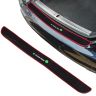 AllExtreme EXSBBR2 Car Bumper Protector Rubber Guard with Single Chrome Strip Scratch Resistant Anti-Collision Patch DIY Installation Universal Trim Cover Accessory