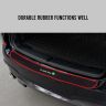 AllExtreme EXSBBR2 Car Bumper Protector Rubber Guard with Single Chrome Strip Scratch Resistant Anti-Collision Patch DIY Installation Universal Trim Cover Accessory