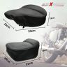 Allextreme Motorcycle Seat Cover PU Leather Anti Skid Split Water-Resistant Bike Cushion Compatible with All Motorcycles (Black, Model-8)