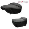 Allextreme Motorcycle Seat Cover PU Leather Anti Skid Split Water-Resistant Bike Cushion Compatible with All Motorcycles (Black, Model-8)
