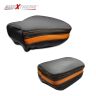Allextreme PU Leather Bike Seat Cover with Cushioning Anti-Slip Water-Resistant Shock Absorbent & Brand Name Design for Royal Enfield Classic 350cc