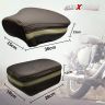 Allextreme EXPSC03P PU Leather Front & Back Bike Seat Cover Motorcycle Cushion Coverage Durable Stitching with Easy Installation - (Brown & Beige)