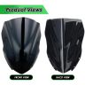 AllExtreme EXBD400 Plastic Windscreen Visor Compatible with Bajaj Dominar 400 Front Fairing Windshield Baffle Wind Deflector (Black)