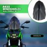 AllExtreme EXBD400 Plastic Windscreen Visor Compatible with Bajaj Dominar 400 Front Fairing Windshield Baffle Wind Deflector (Black)