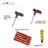 AllExtreme EXTPNK4 4 in 1 Universal Tubeless Tyre Puncture Repair Kit Puncher Patch Tools (T Handle Grips + 5 Repair String Plugs + Rubber Solution)