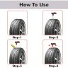 AllExtreme EXTPNK4 4 in 1 Universal Tubeless Tyre Puncture Repair Kit Puncher Patch Tools (T Handle Grips + 5 Repair String Plugs + Rubber Solution)
