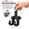 AllExtreme EXCSHB4 Car Seat Back Hook Headrest Hanger Clip Holder for Bag Purse Cloth & Grocery (4 Pcs)
