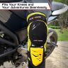Allextreme EXV-MKY2 Knee Guard Adjustable Breathable Unisex Feet Protector Armor Pads for Motorcycle Racing Bike Riding (Set of 2, Yellow)
