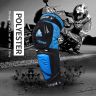 Allextreme EXSMKB2 Knee Guard Adjustable Breathable Unisex Feet Protector Armor Pads for Motorcycle Racing Bike Riding (Set of 2, Blue)