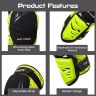 Allextreme EX-MKG2 Knee Guard Adjustable Breathable Unisex Feet Protector Armor Pads for Motorcycle Racing Bike Riding (Set of 2, Neon Green) (5R-OCP4-9IHM)