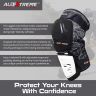 AllExtreme EXV-MKW2 Knee Guard Adjustable Breathable Unisex Feet Protector Armor Pads for Motorcycle Racing Bike Riding (Set of 2, White)
